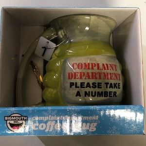 Bigmouth “complaint department” coffee mug.